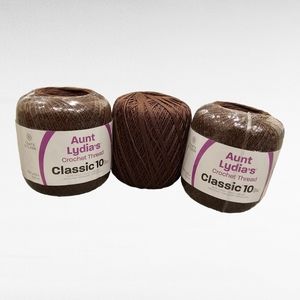 Aunt Lydia's Crochet Thread Classic 10 Fudge Brown